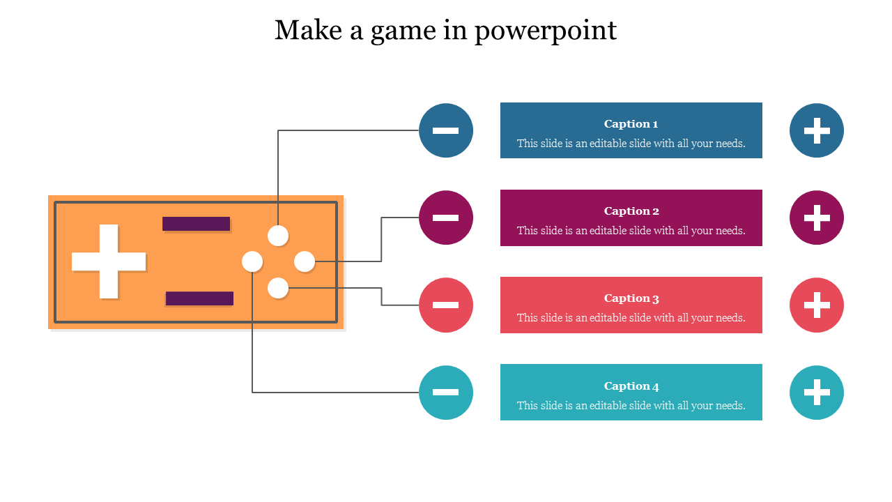 How To Make A Game In PowerPoint Presentation-Four Node